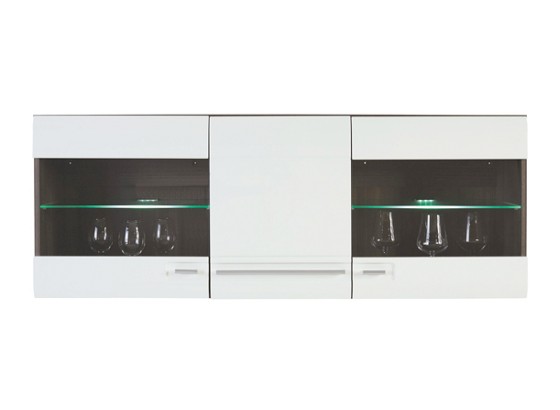 Vitrine Avensis - Dunkelbraun/Weiß, MODERN (140/52/37cm) - LUCA BESSONI Vitrine Avensis - Dunkelbraun/Weiß, MODERN (140/52/37cm) - LUCA BESSONI