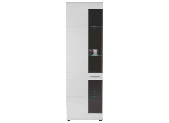 Vitrine Avensis - Dunkelgrau/Schwarz, MODERN, Glas/Holzwerkstoff (60/206/37cm) - LUCA BESSONI Vitrine Avensis - Dunkelgrau/Schwarz, MODERN, Glas/Holzwerkstoff (60/206/37cm) - LUCA BESSONI