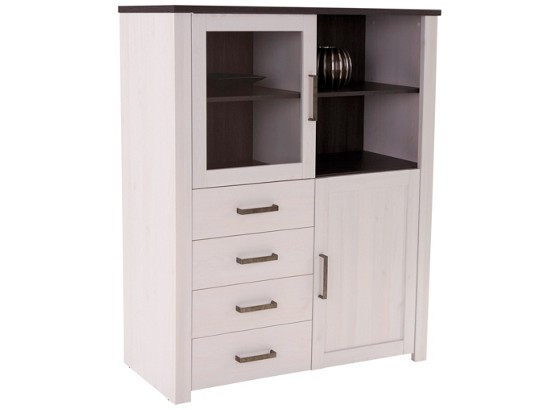 Vitrine Provence - Klar/Wengefarben, LIFESTYLE, Glas/Holzwerkstoff (127/143/42cm) - JAMES WOOD Vitrine Provence - Klar/Wengefarben, LIFESTYLE, Glas/Holzwerkstoff (127/143/42cm) - JAMES WOOD