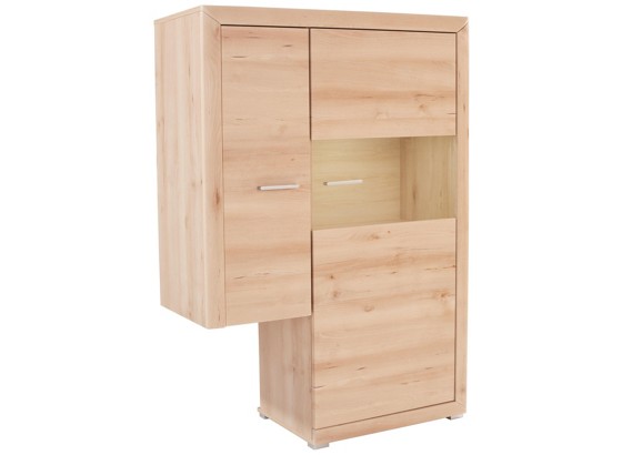 Vitrine Tizio - Silberfarben/Buchefarben, MODERN, Holzwerkstoff (103,8/151/41cm) Vitrine Tizio - Silberfarben/Buchefarben, MODERN, Holzwerkstoff (103,8/151/41cm)