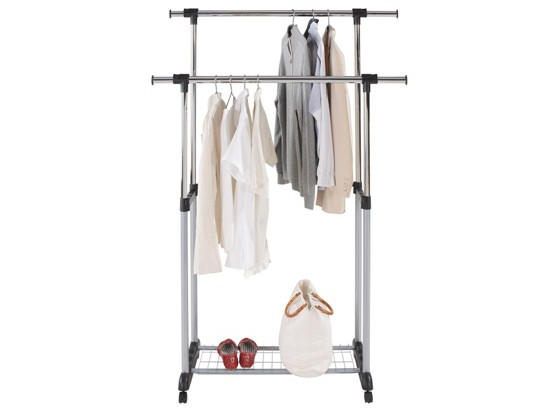 Vješalica Na Kotačima Dina - boje kroma/crna, Moderno, metal/plastika (90-150/98-170/44cm) Vješalica Na Kotačima Dina - boje kroma/crna, Moderno, metal/plastika (90-150/98-170/44cm)