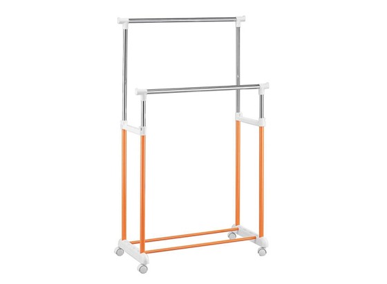 Vješalica Na Kotačima Ella - narančasta/bijela, Moderno, metal/plastika (81/90-160/43cm) Vješalica Na Kotačima Ella - narančasta/bijela, Moderno, metal/plastika (81/90-160/43cm)
