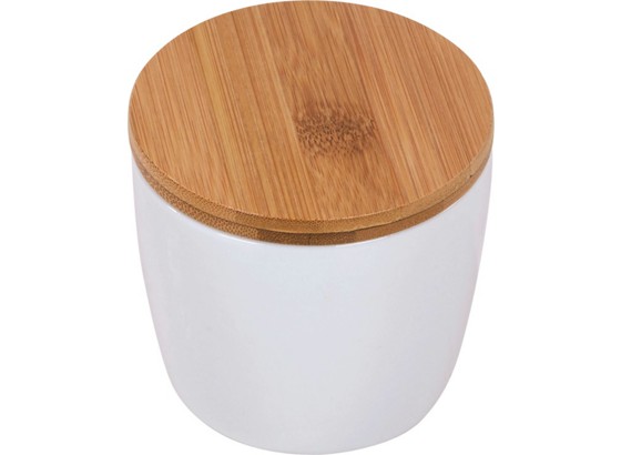 Vorratsdose Julitta 0,2 Liter - Natur/Weiß, KONVENTIONELL, Keramik/Holz (8,5/8cm) - JAMES WOOD Vorratsdose Julitta 0,2 Liter - Natur/Weiß, KONVENTIONELL, Keramik/Holz (8,5/8cm) - JAMES WOOD