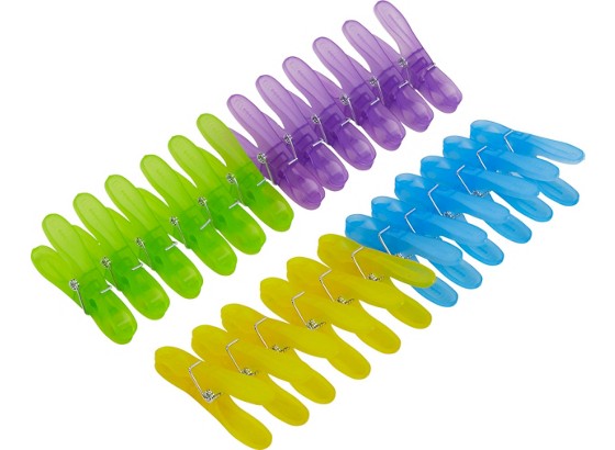Wäscheklammern Maxi - Blau/Gelb, KONVENTIONELL, Kunststoff Wäscheklammern Maxi - Blau/Gelb, KONVENTIONELL, Kunststoff