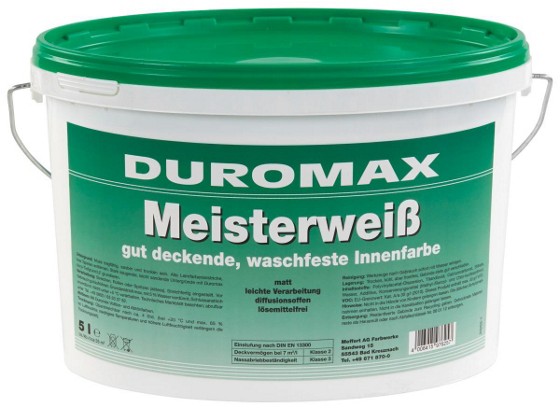 Wandfarbe Isabella - Weiß, KONVENTIONELL (5l) - DUROMAX Wandfarbe Isabella - Weiß, KONVENTIONELL (5l) - DUROMAX