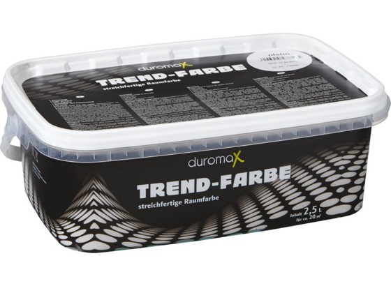 Wandfarbe Platin - Dunkelgrau, KONVENTIONELL (2,5l) - DUROMAX Wandfarbe Platin - Dunkelgrau, KONVENTIONELL (2,5l) - DUROMAX