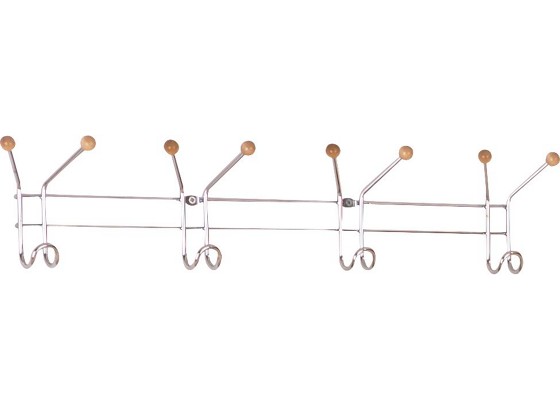 Wandgarderobe Karl - Chromfarben, Holz/Metall (60/12/5cm) - BOXXX Wandgarderobe Karl - Chromfarben, Holz/Metall (60/12/5cm) - BOXXX