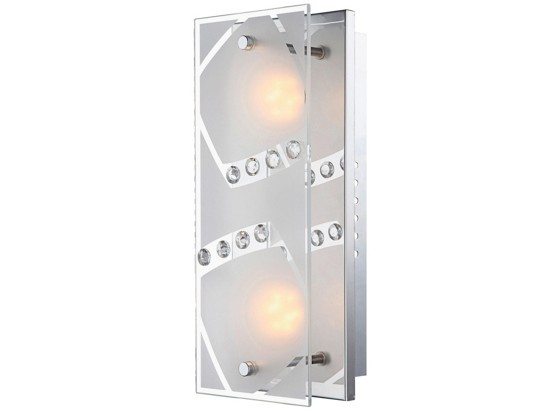 Wandleuchte Jan - Chromfarben, MODERN, Glas/Metall (30/12/9cm) Wandleuchte Jan - Chromfarben, MODERN, Glas/Metall (30/12/9cm)