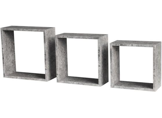Wandregal Simple 3 - Grau, MODERN, Holzwerkstoff (30/30/12cm) Wandregal Simple 3 - Grau, MODERN, Holzwerkstoff (30/30/12cm)