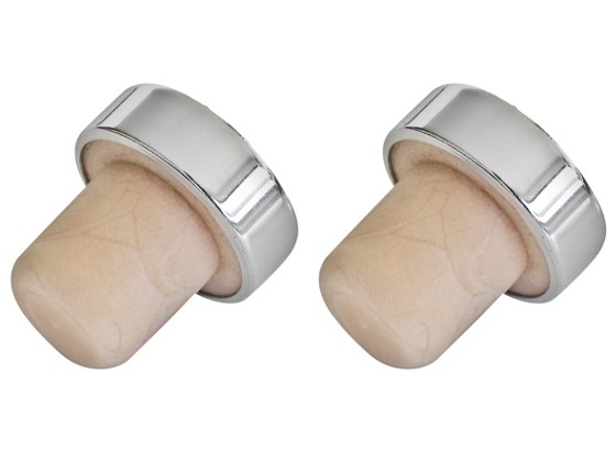 Weinverschluss Doppelpack - Chromfarben, KONVENTIONELL, Kunststoff (3.2cm) - FACKELMANN Weinverschluss Doppelpack - Chromfarben, KONVENTIONELL, Kunststoff (3.2cm) - FACKELMANN