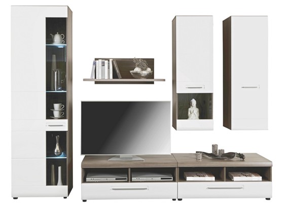 Wohnkombination Avensis 2 - Dunkelgrau/Schwarz, MODERN, Holzwerkstoff (260/203/50cm) - LUCA BESSONI Wohnkombination Avensis 2 - Dunkelgrau/Schwarz, MODERN, Holzwerkstoff (260/203/50cm) - LUCA BESSONI