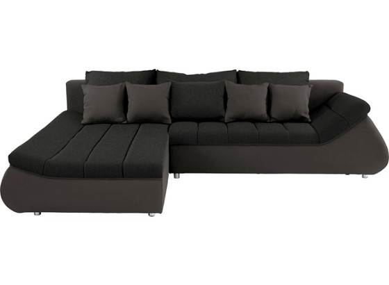 Wohnlandschaft Boom - Alufarben/Schwarz, MODERN (207/302cm) Wohnlandschaft Boom - Alufarben/Schwarz, MODERN (207/302cm)