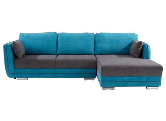Wohnlandschaft Corona - Türkis/Chromfarben, MODERN, Textil (267/167cm) Wohnlandschaft Corona - Türkis/Chromfarben, MODERN, Textil (267/167cm)