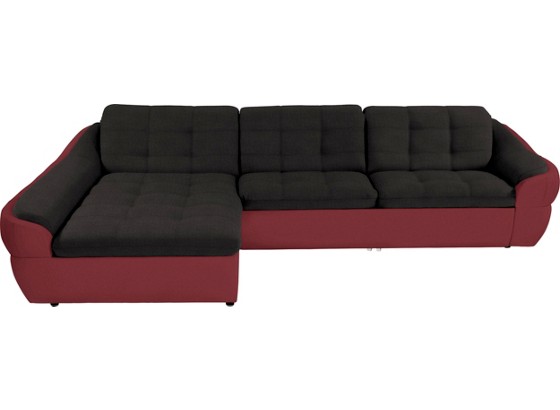 Wohnlandschaft Infinity Mini - Rot/Schwarz, MODERN, Karton/Holz (190/290cm) Wohnlandschaft Infinity Mini - Rot/Schwarz, MODERN, Karton/Holz (190/290cm)