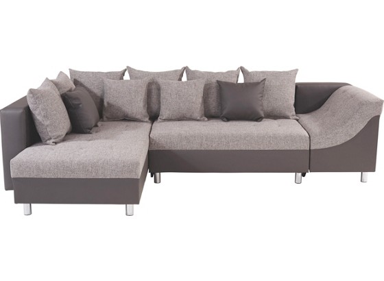 Wohnlandschaft Linda - Chromfarben/Hellgrau, MODERN, Textil (174/270cm) Wohnlandschaft Linda - Chromfarben/Hellgrau, MODERN, Textil (174/270cm)