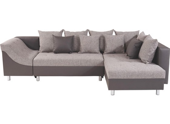 Wohnlandschaft Linda - Chromfarben/Hellgrau, MODERN (270/174cm) Wohnlandschaft Linda - Chromfarben/Hellgrau, MODERN (270/174cm)