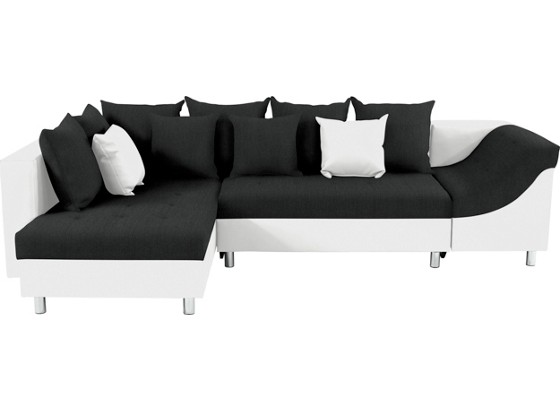 Wohnlandschaft Linda - Chromfarben/Schwarz, MODERN, Textil (174/270cm) Wohnlandschaft Linda - Chromfarben/Schwarz, MODERN, Textil (174/270cm)