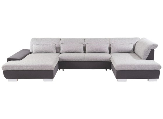 Wohnlandschaft Lorenz - Chromfarben/Hellgrau, MODERN, Textil (204/343/211cm) Wohnlandschaft Lorenz - Chromfarben/Hellgrau, MODERN, Textil (204/343/211cm)
