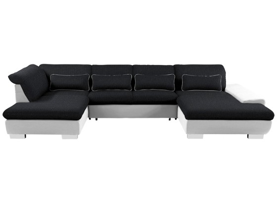 Wohnlandschaft Lorenz - Chromfarben/Schwarz, MODERN, Textil (211/343/204cm) Wohnlandschaft Lorenz - Chromfarben/Schwarz, MODERN, Textil (211/343/204cm)