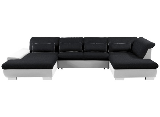 Wohnlandschaft Lorenz - Chromfarben/Schwarz, MODERN, Textil (204/343/211cm) Wohnlandschaft Lorenz - Chromfarben/Schwarz, MODERN, Textil (204/343/211cm)