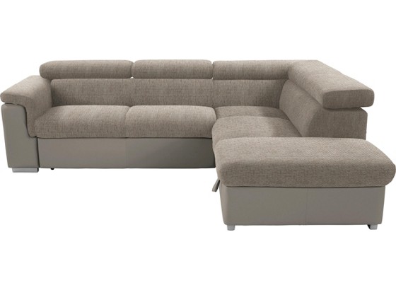 Wohnlandschaft Milla - Sandfarben/Silberfarben, MODERN, Holz/Textil (252/217cm) Wohnlandschaft Milla - Sandfarben/Silberfarben, MODERN, Holz/Textil (252/217cm)