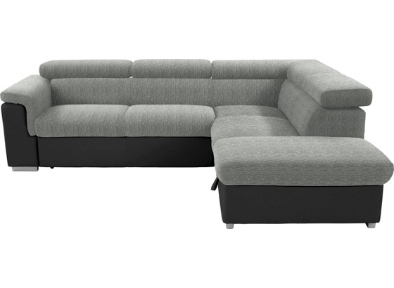 Wohnlandschaft Milla - Silberfarben/Schwarz, MODERN, Holz/Textil (252/217cm) Wohnlandschaft Milla - Silberfarben/Schwarz, MODERN, Holz/Textil (252/217cm)