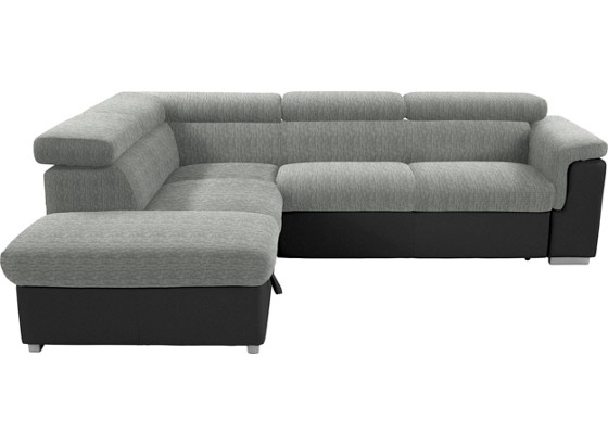 Wohnlandschaft Milla - Silberfarben/Schwarz, MODERN, Holz/Textil (217/252cm) Wohnlandschaft Milla - Silberfarben/Schwarz, MODERN, Holz/Textil (217/252cm)