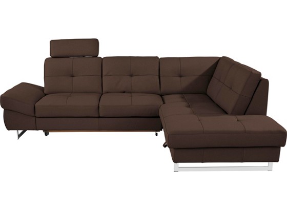 Wohnlandschaft Rockstar - Chromfarben/Braun, MODERN, Leder (278/220cm) Wohnlandschaft Rockstar - Chromfarben/Braun, MODERN, Leder (278/220cm)