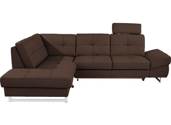 Wohnlandschaft Rockstar - Chromfarben/Braun, MODERN, Leder (220/278cm) Wohnlandschaft Rockstar - Chromfarben/Braun, MODERN, Leder (220/278cm)