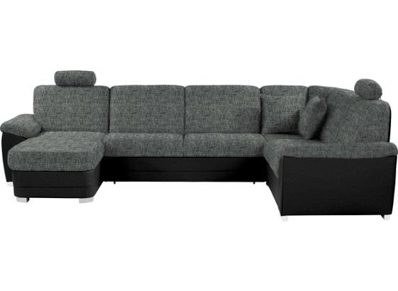 Wohnlandschaft Sava - Dunkelgrau/Silberfarben, MODERN, Karton/Holz (153/329/212cm) Wohnlandschaft Sava - Dunkelgrau/Silberfarben, MODERN, Karton/Holz (153/329/212cm)