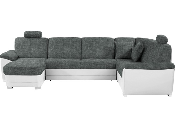 Wohnlandschaft Sava - Silberfarben/Weiß, MODERN, Karton/Holz (153/329/212cm) Wohnlandschaft Sava - Silberfarben/Weiß, MODERN, Karton/Holz (153/329/212cm)