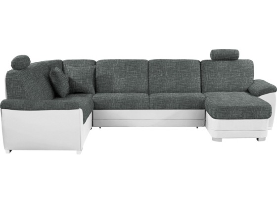 Wohnlandschaft Sava - Silberfarben/Weiß, MODERN, Karton/Holz (212/329/153cm) Wohnlandschaft Sava - Silberfarben/Weiß, MODERN, Karton/Holz (212/329/153cm)