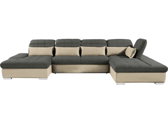 Wohnlandschaft Wonder II - Chromfarben/Anthrazit, MODERN, Textil (190/384/241cm) Wohnlandschaft Wonder II - Chromfarben/Anthrazit, MODERN, Textil (190/384/241cm)