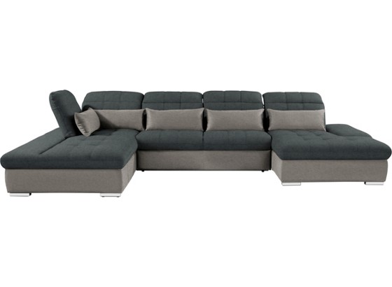 Wohnlandschaft Wonder II - Chromfarben/Graphitfarben, MODERN, Textil (241/384/190cm) Wohnlandschaft Wonder II - Chromfarben/Graphitfarben, MODERN, Textil (241/384/190cm)