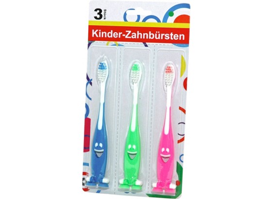 Zahnbürste 3er Set für Kinder - Blau/Pink, KONVENTIONELL, Kunststoff (12/23/1,5cm) Zahnbürste 3er Set für Kinder - Blau/Pink, KONVENTIONELL, Kunststoff (12/23/1,5cm)