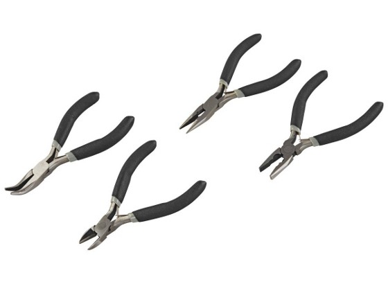 Zangenset 4 teilig - Silberfarben/Schwarz, KONVENTIONELL, Metall Zangenset 4 teilig - Silberfarben/Schwarz, KONVENTIONELL, Metall