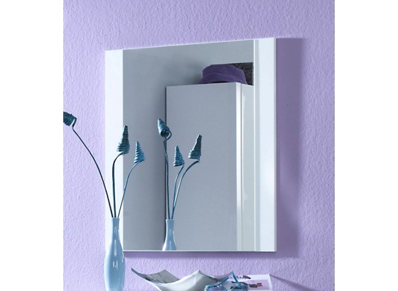 Zrkadlo Ela - biela, Moderný, drevený materiál (70/64/2cm) Zrkadlo Ela - biela, Moderný, drevený materiál (70/64/2cm)
