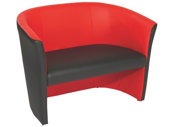 Zweisitzer-sofa Rainbow Duo - Rot/Schwarz, MODERN (118/76/59cm) - OMBRA Zweisitzer-sofa Rainbow Duo - Rot/Schwarz, MODERN (118/76/59cm) - OMBRA