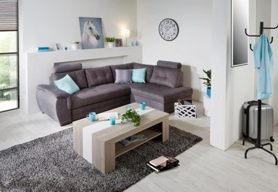 Sjedeća Garnitura Sjedeća Garnitura - tamno siva, Moderno, drvo/metal (251/183cm) - OMBRA