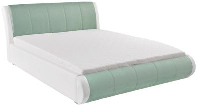 Tapecirani Krevet Tessa - boje bora/bijela, Moderno, tekstil/drvo (175/85/250cm)