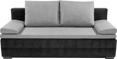 Trosjed Lilly 2 - siva/crna, Moderno, tekstil (200/95/110cm)